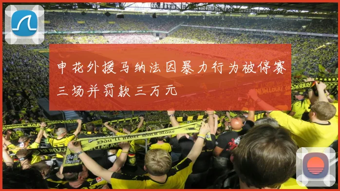 申花外援马纳法因暴力行为被停赛三场并罚款三万元